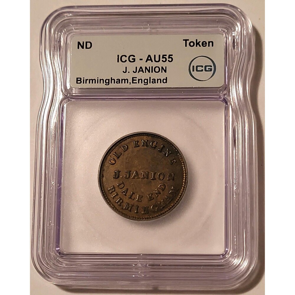 Great Britain ND c 1800s Birmingham Merchant Token J Janion AU55 ICG